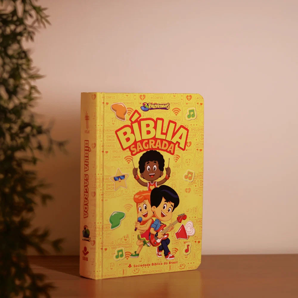 Bíblia Sagrada | NTLH | 3 Palavrinhas | Capa Dura Amarela