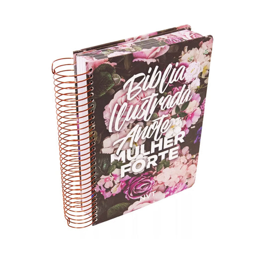 Bíblia Anote - Floral Rosa